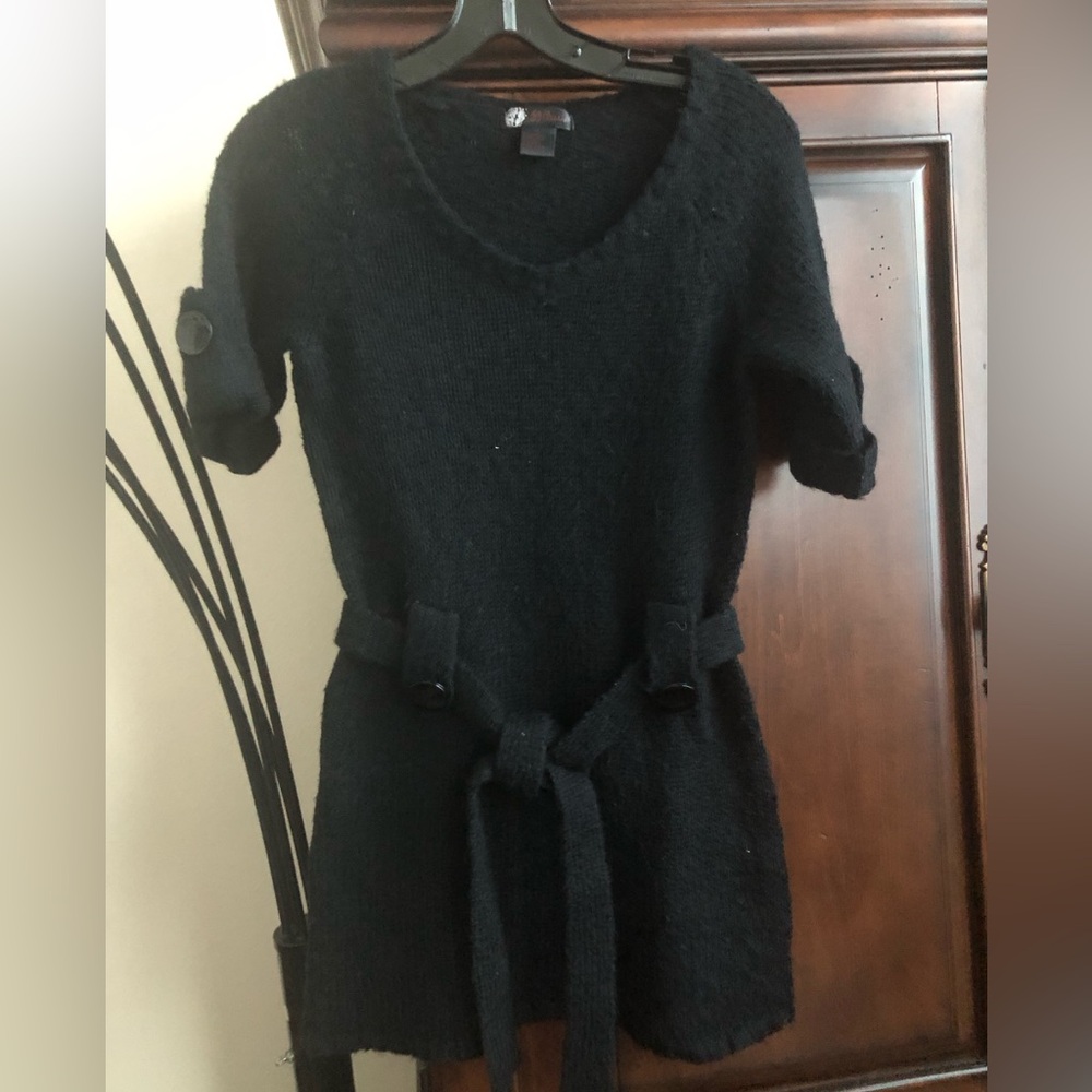 Asics Black Knit Belted Sweater